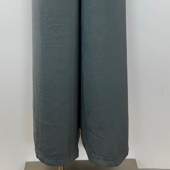 Barefoot Dreams Washed Satin Wide Leg Pants Dolphin Blue Size XL NWT - Picture 7 of 10